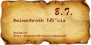 Beinschroth Tícia névjegykártya